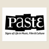 Paste Block Logo Tag on Bottom Black postcards