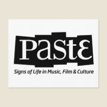 Paste Block Logo Tag on Bottom Black postcards