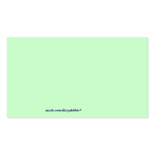Pastel Animal Children's Calling Card Business Card Template (back side)