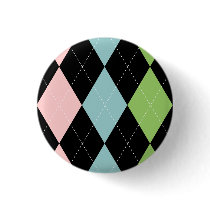Pastel Argyle Button