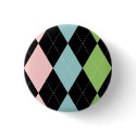 Pastel Argyle Button