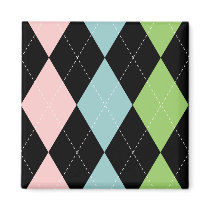 Pastel Argyle Magnet by teeboutique Pastel Argyle Magnet