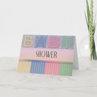 Pastel Baby Shower card