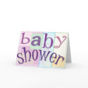 Pastel baby shower invitation cards