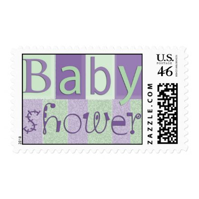 Pastel baby shower stamps