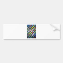 Pastel Black Checkered Pattern Bumper Stickers