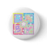 Pastel Blocks Baby Buttons