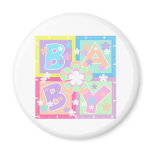 Pastel Blocks Baby Magnet