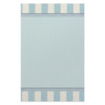 Pastel Blue and Cream Stripe Stationery