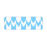 Pastel Blue and White Chevron Pattern. labels