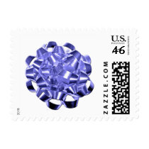 Pastel Blue Bow Holiday Mail Gift postage
