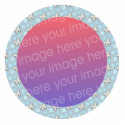 pastel blue butterfly design frame photo sculptures