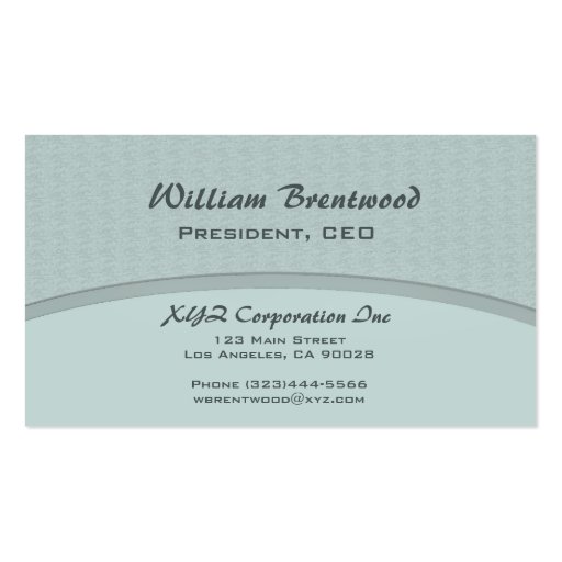 Pastel blue curve business card template (front side)