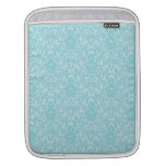 Pastel Blue Damask Pattern iPad Sleeve