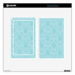 Pastel Blue Damask Pattern Kindle Fire Skins