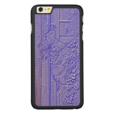 Pastel Blue Horse Racing Thoroughbred Racehorse Carved® Maple iPhone 6 Plus Case