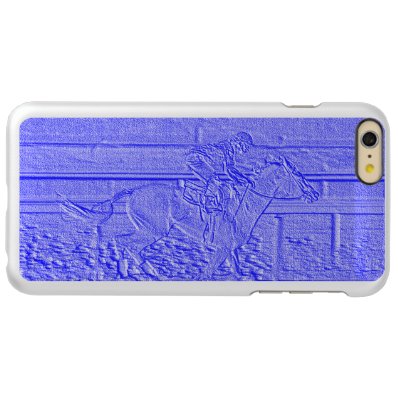 Pastel Blue Horse Racing Thoroughbred Racehorse Incipio Feather® Shine iPhone 6 Plus Case