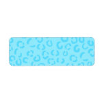 Pastel Blue Leopard Print Pattern. labels