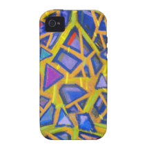 Pastel Blue Mirror Fragments iPhone 4 Case