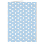 Pastel Blue Polka Dot Pattern Card