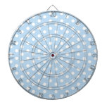 Pastel Blue Polka Dot Pattern Dartboards