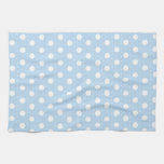 Pastel Blue Polka Dot Pattern Hand Towels