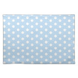 Pastel Blue Polka Dot Pattern Place Mat