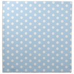Pastel Blue Polka Dot Pattern Printed Napkins