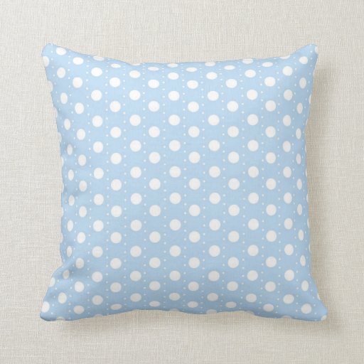 Pastel Blue Polka Dot Pattern Throw Pillow Zazzle