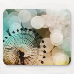 Pastel bokeh blue ferris wheel Carnival Mousepads