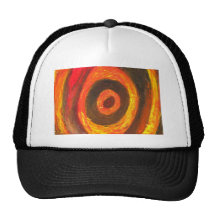 Pastel Bull's Eye (abstract expressionism) Trucker Hats