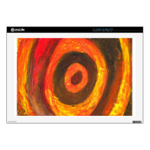 Pastel Bull's Eye (abstract expressionism) Laptop Decals