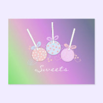 Pastel Cake Pops postcards