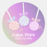 Pastel Cake Pops Stickers