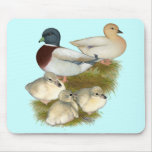 Pastel Call Duck Family mousepads