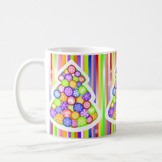 Pastel Candy Colors Christmas Tree Mug mug