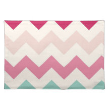 Pastel chevron zigzag stripes zig zag pattern chic placemat