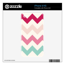 Pastel chevron zigzag stripes zig zag pattern chic skin for iPhone 4