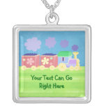 Pastel Choo choo train Necklace