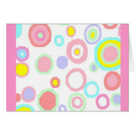 Pastel circles blank card card