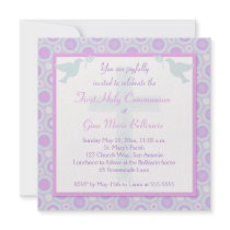 Pastel Circles First Holy Communion Invitation
