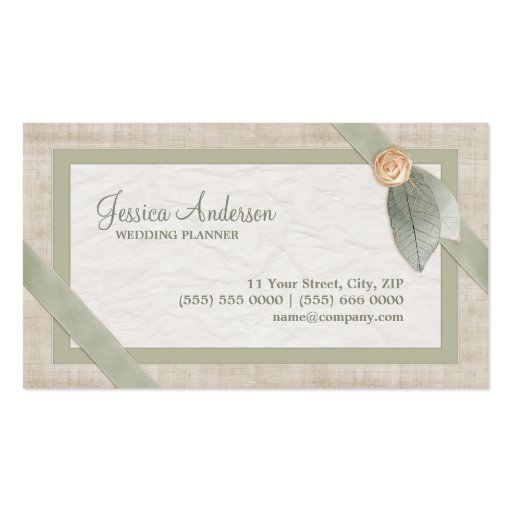 Pastel Collage Wedding Planner business card (front side)