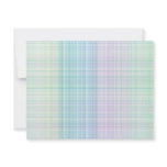 pastel colored gingham pattern announcements