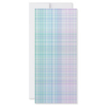 pastel colored gingham pattern rack cards
