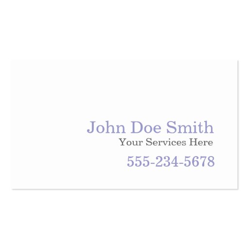 Pastel Colors Business Card (front side)