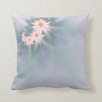 Pastel colors daisy flower spray throw pillows