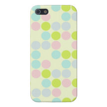 Pastel Colors, Dot Pattern iPhone 5 Case