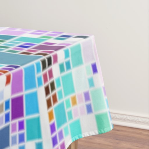 Pastel colors geometric art cool Tablecloth Zazzle
