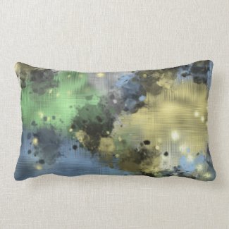 Pastel Colors Paint Splattered Abstract Throw Pillow