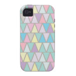 Pastel Colour Triangle Pattern iPhone 4 Case
